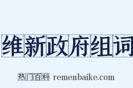 维新政府组词是什么意思的图片